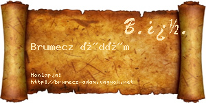 Brumecz Ádám névjegykártya